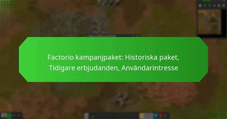 Factorio kampanjpaket: Historiska paket, Tidigare erbjudanden, Användarintresse